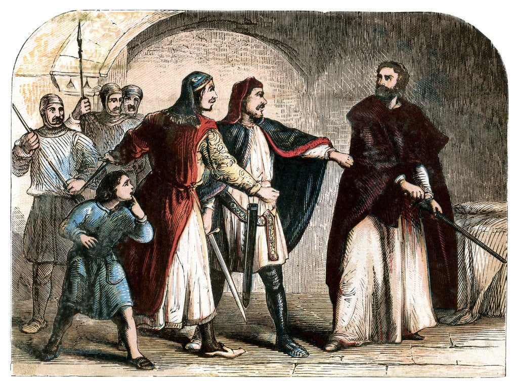 Detail of King Richard I in prison. by Anonymous