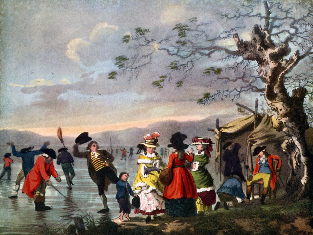 Detail of Winter Amusement: A View in Hyde Park from the Sluice at the East End by Anonymous