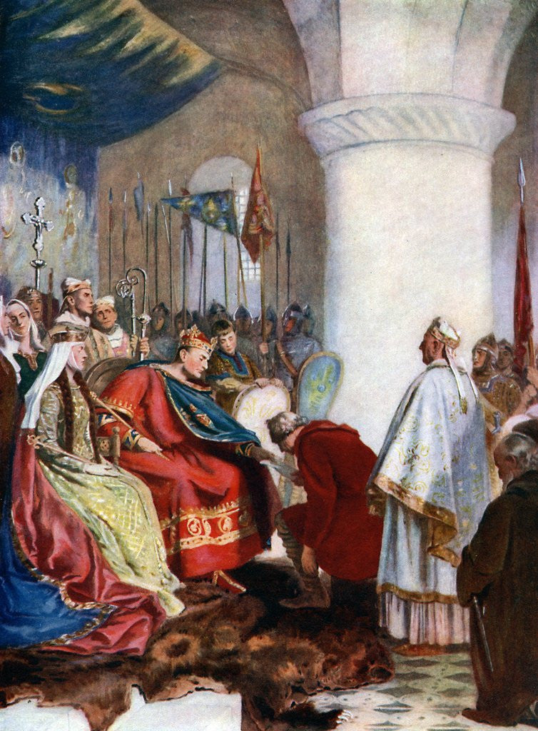 Detail of William I granting a charter to the City of London by Anonymous
