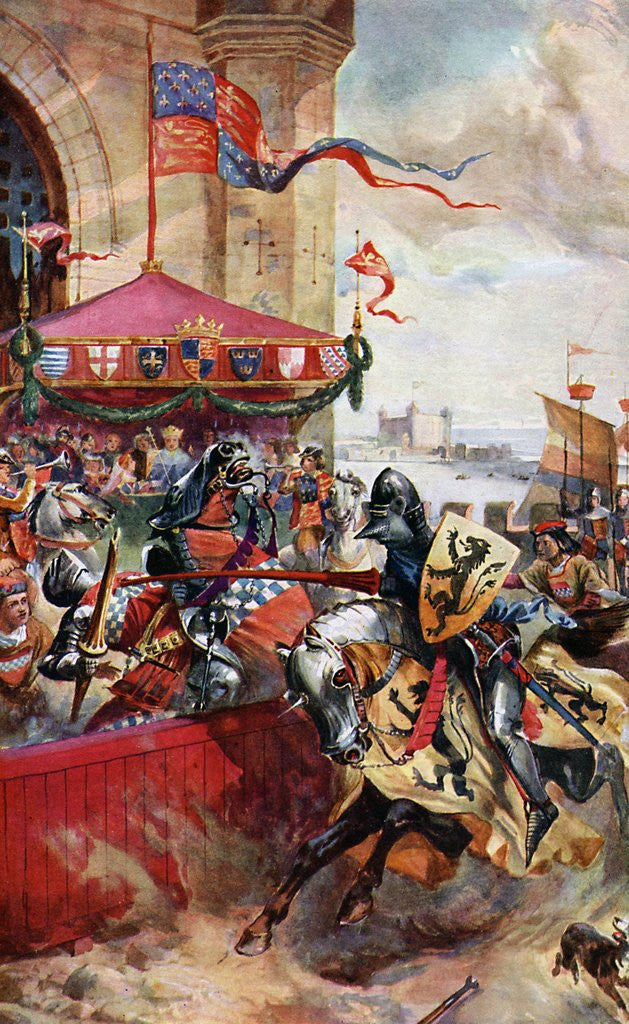 Detail of A joust on London Bridge by Anonymous
