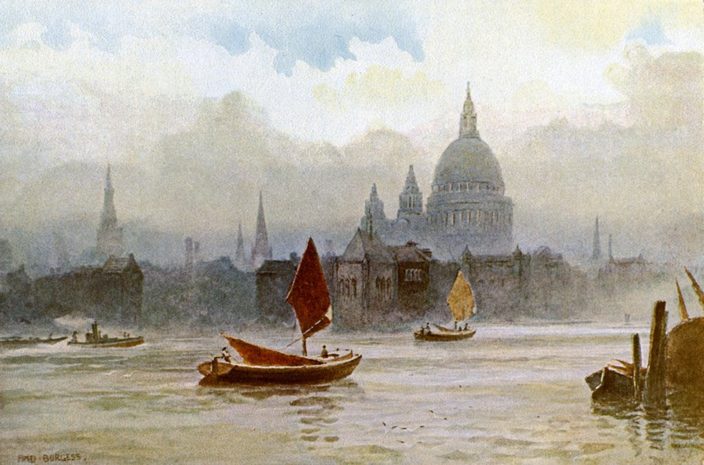 Detail of The Thames by Frederick Burgess