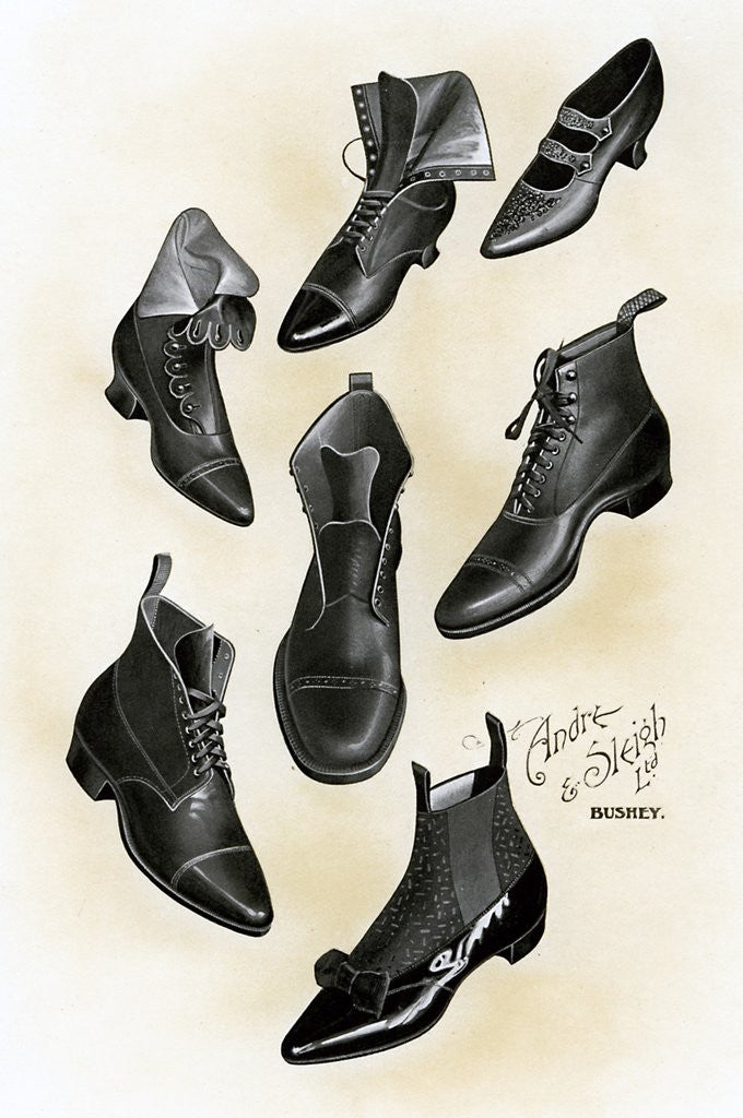 Detail of Variety of shoes and boots by Anonymous