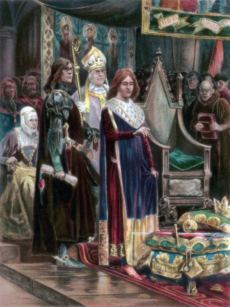 Detail of The investiture of Edward III with the Pallium by Anonymous