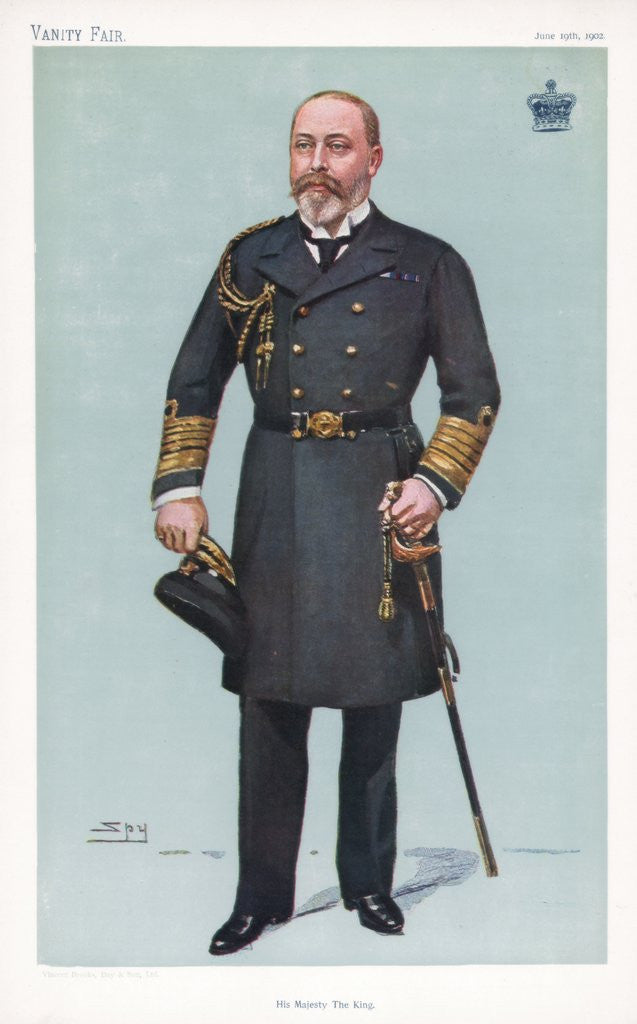 Detail of King Edward VII in naval uniform by Anonymous