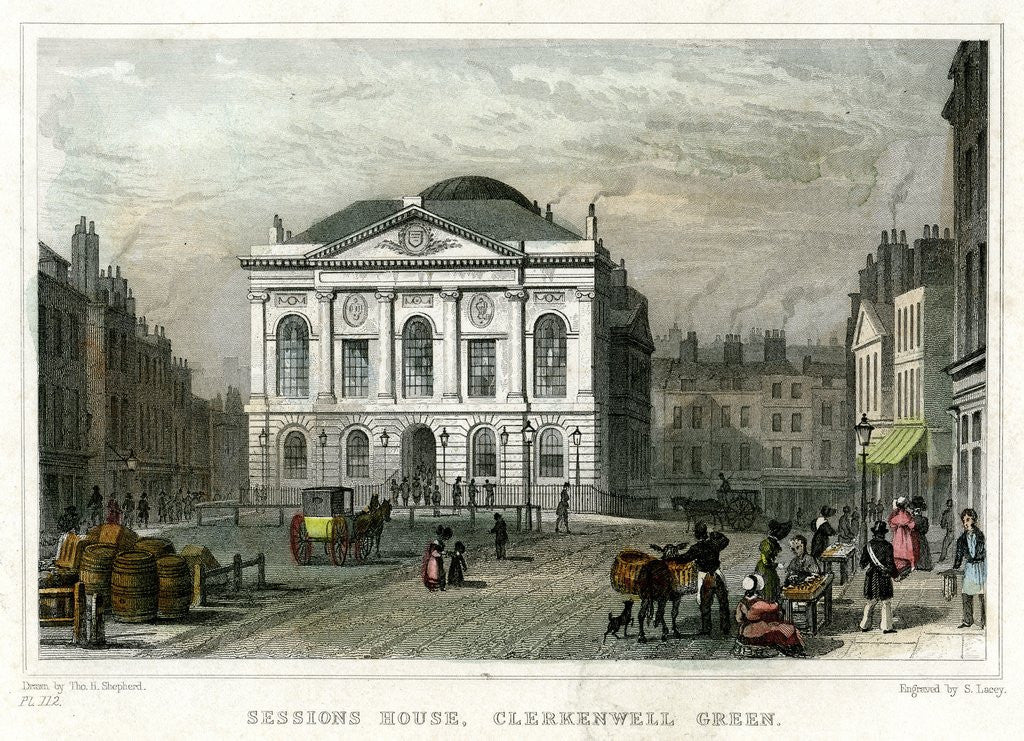 Detail of Sessions House and Clerkenwell Green by Anonymous