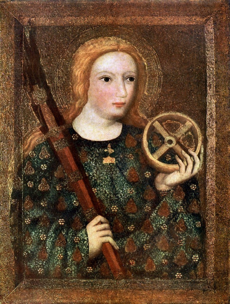 Detail of Saint Catherine by Anonymous