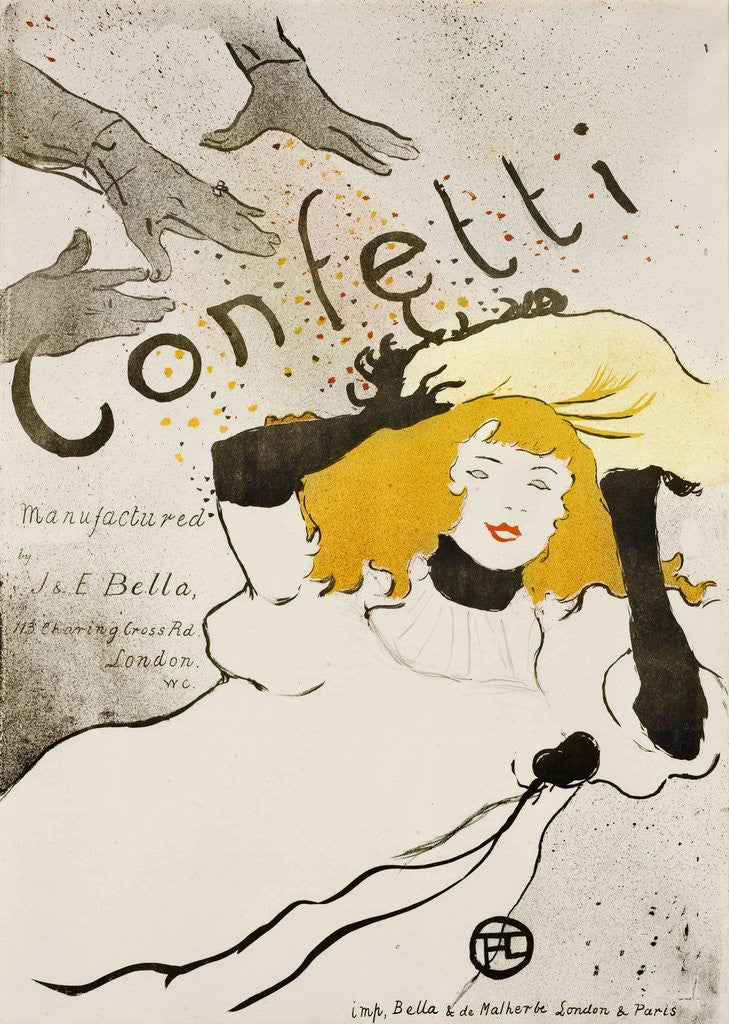 Detail of Confetti by Henri de Toulouse-Lautrec