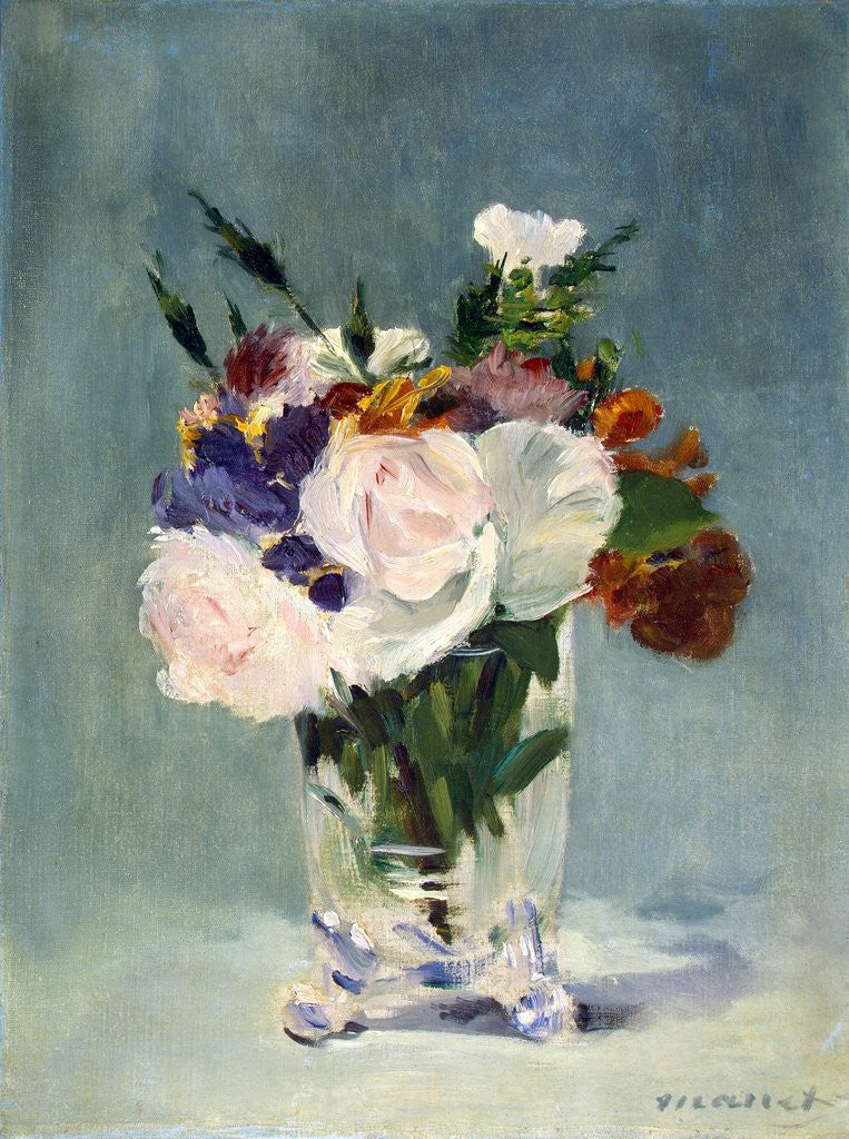 Detail of Flowers in a Crystal Vase by Edouard Manet