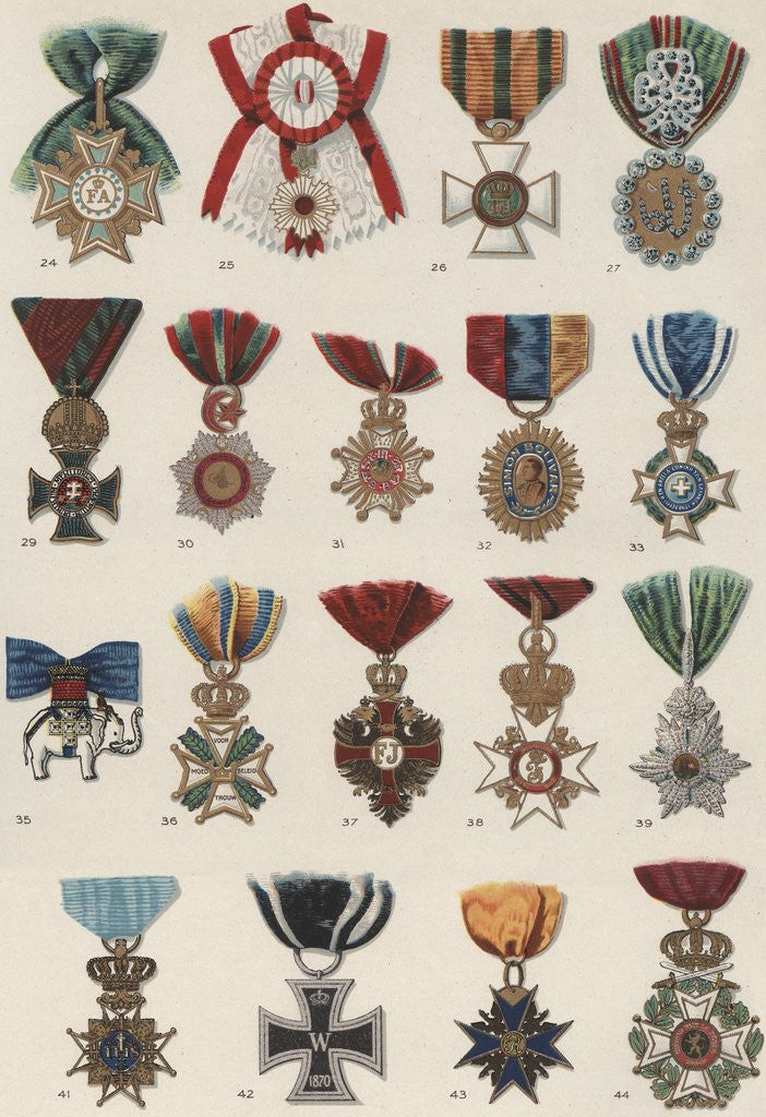 Detail of Decorations of Honor by Anonymous