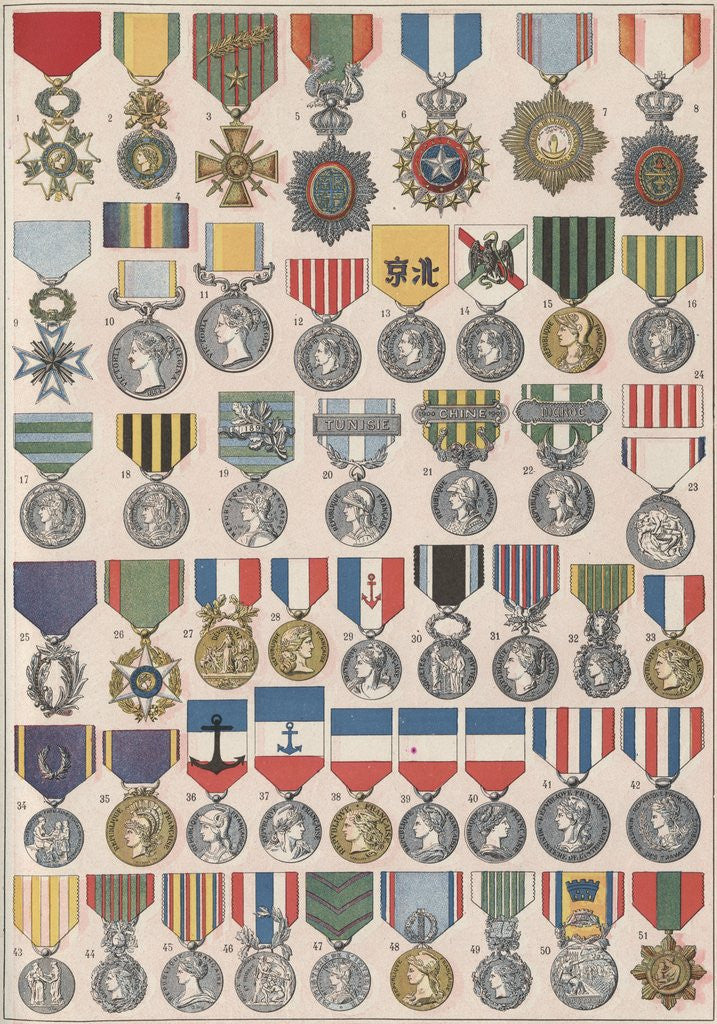 Detail of Variety of military medals by Corbis