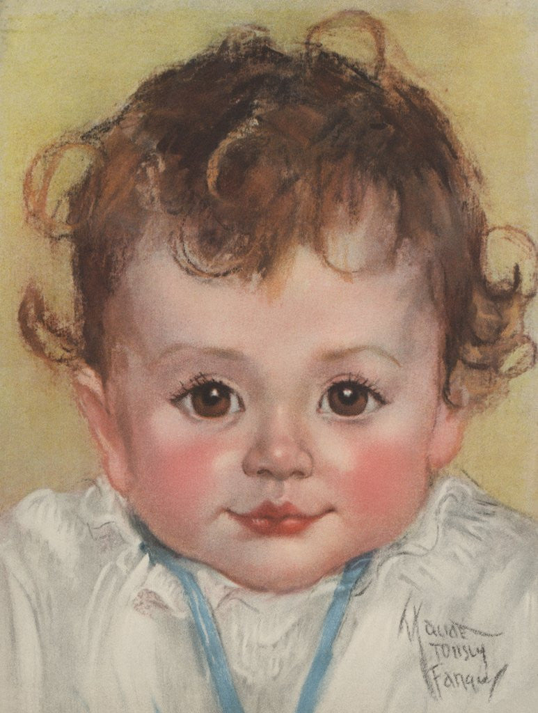 Detail of Baby with rosy cheeks by Anonymous