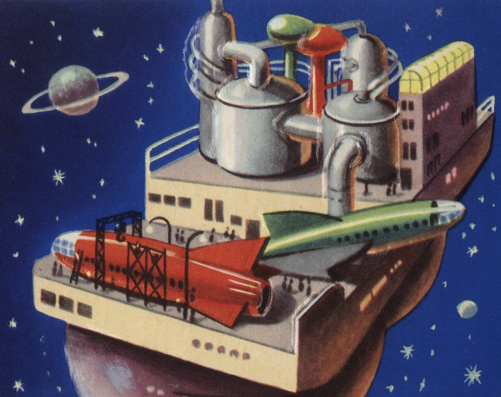 Detail of Command HQ in space by Anonymous