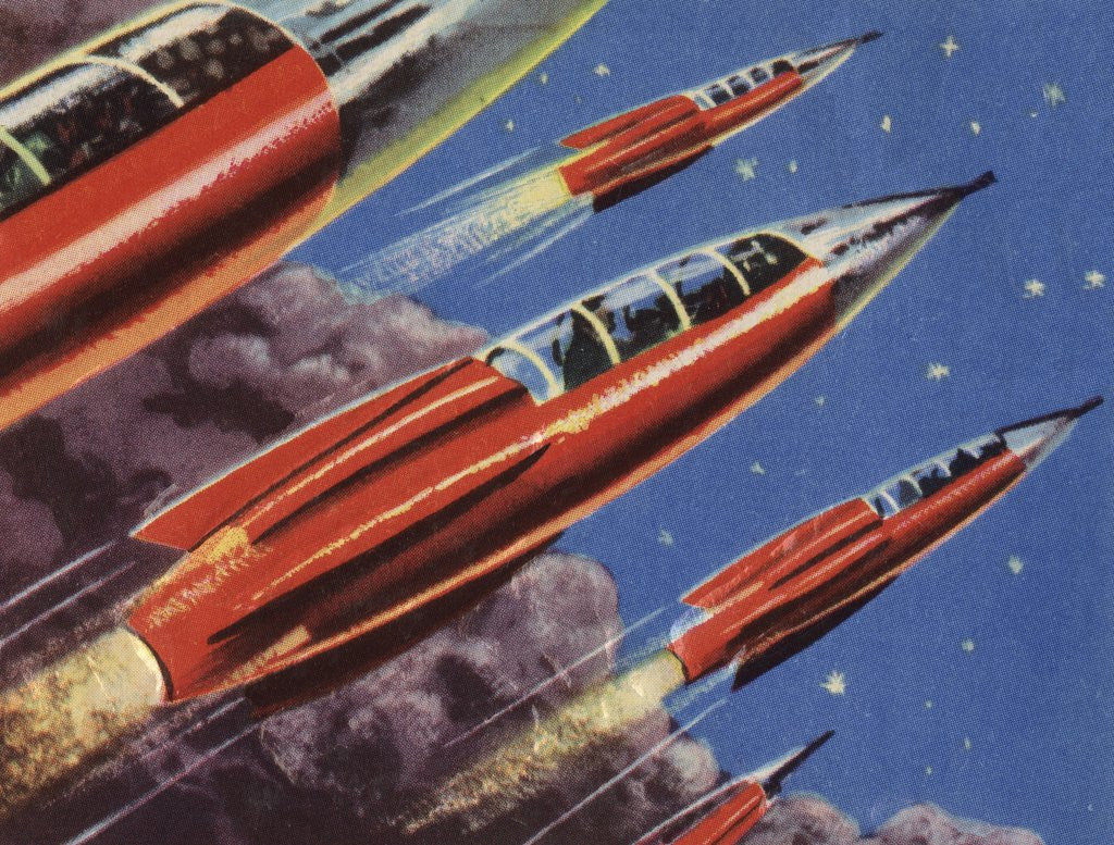 Detail of Launch the Rockets! by Anonymous