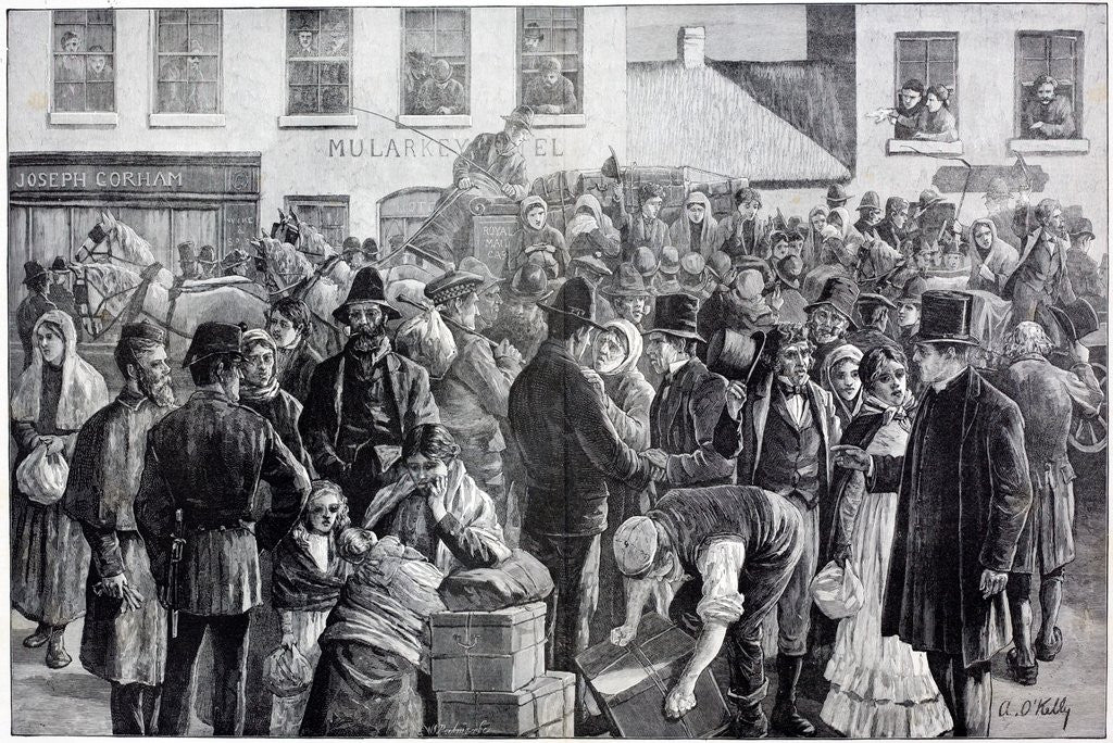 Detail of Departure of Irish emigrants for the United States by Anonymous