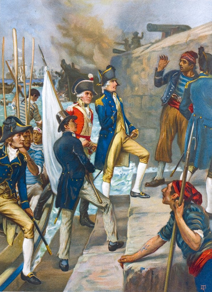 Detail of Admiral Nelson landing in Copenhagen by Anonymous