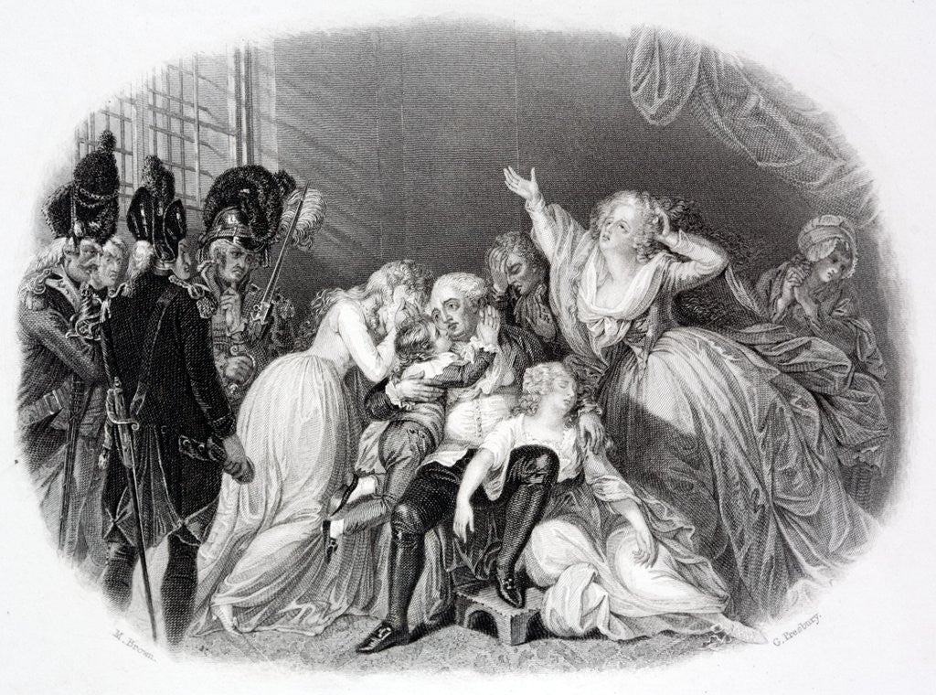 Detail of The last audience of Louis XVI and his family by Anonymous