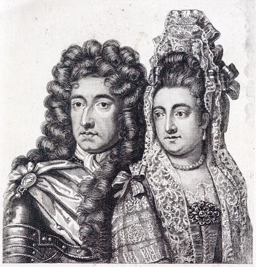 Detail of King William III & Queen Mary II of England by Anonymous