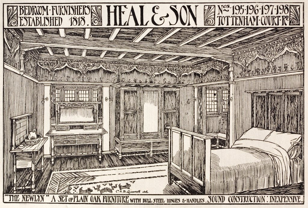 Detail of Heal & Son Arts and Crafts advertisement by Anonymous