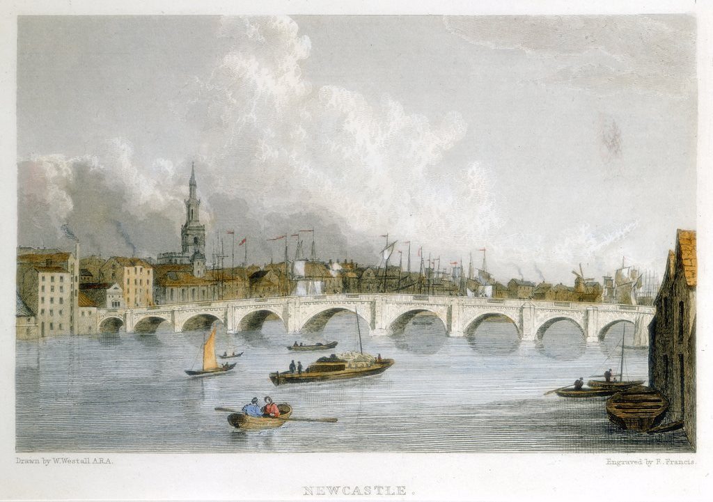 Detail of Tyne River scene by Anonymous