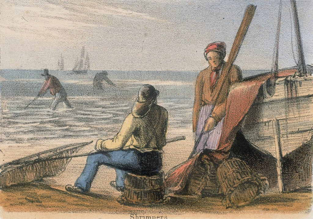 Detail of Shrimpers at work by Anonymous