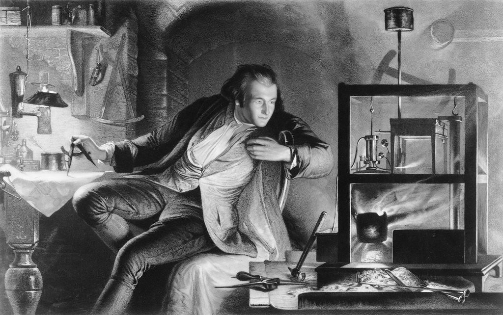 Detail of James Watt as a young man by Anonymous