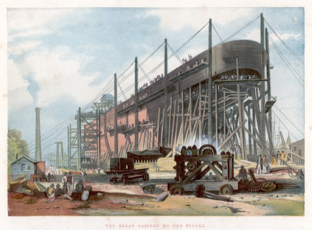 Detail of Great Eastern on the stocks by Anonymous