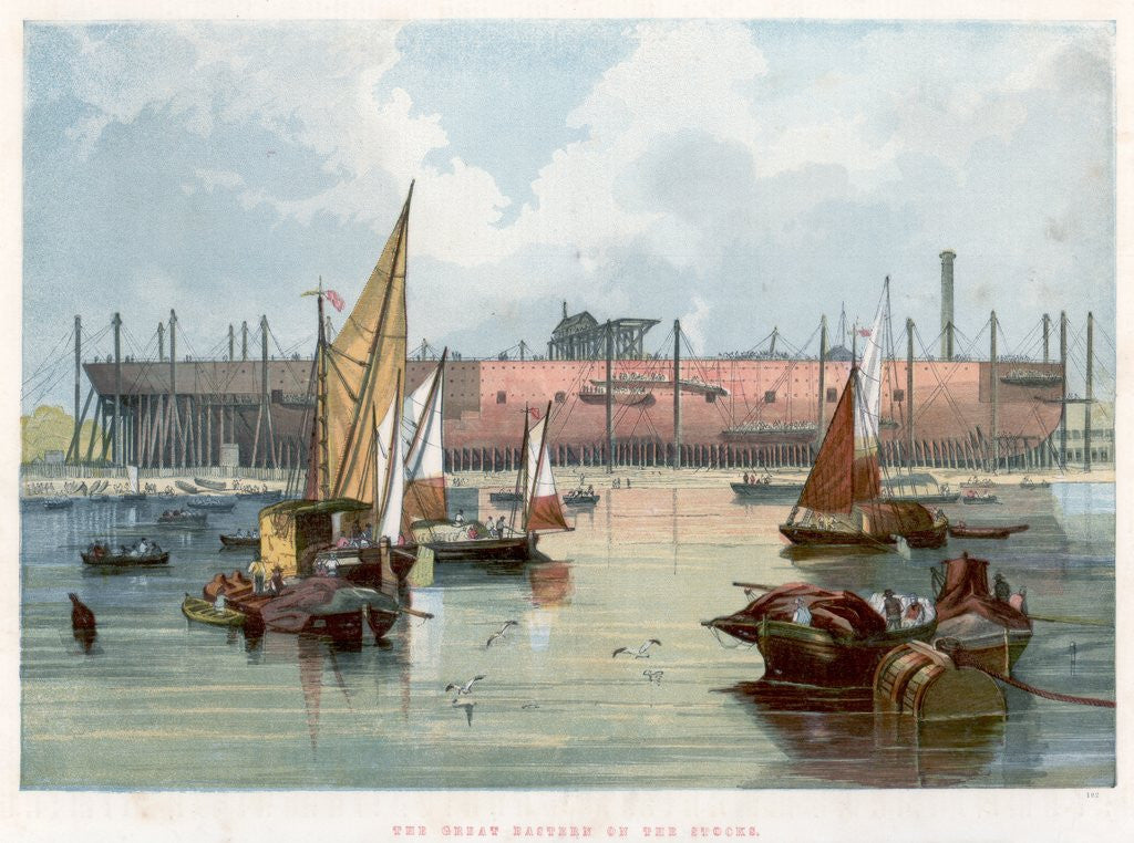Detail of Great Eastern on the stocks by Anonymous
