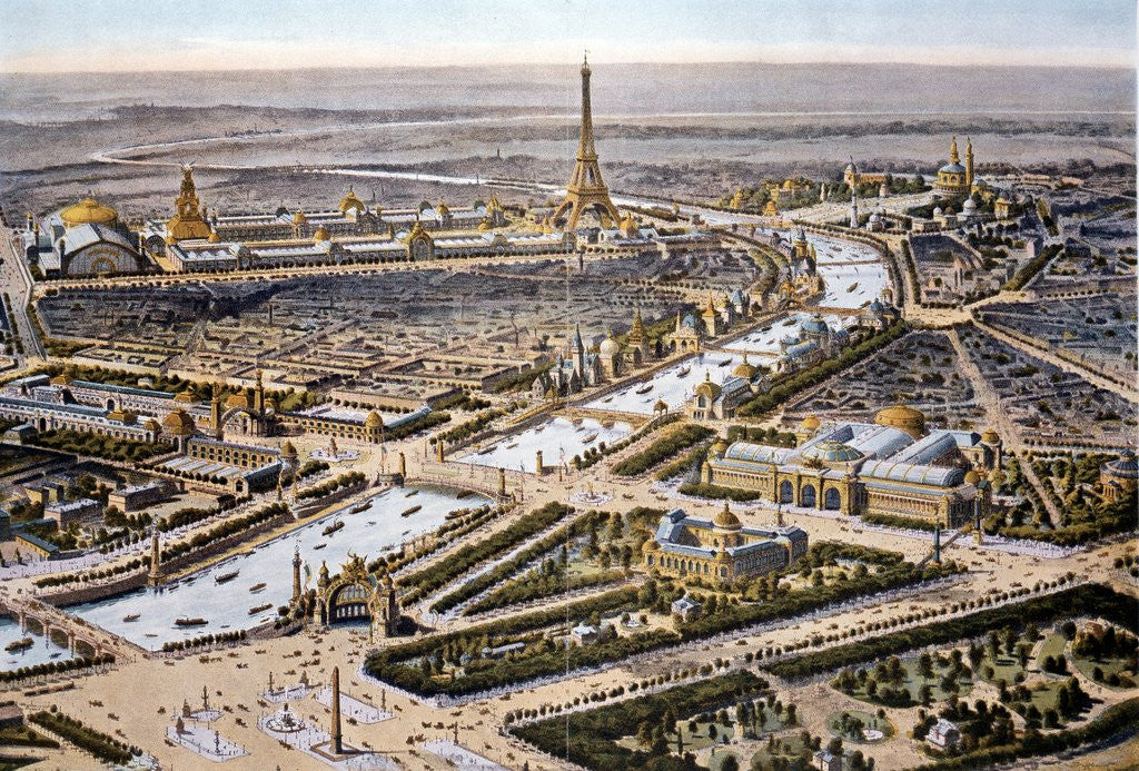 Detail of Bird's-eye view of the Paris Expositon of 1900 by Anonymous