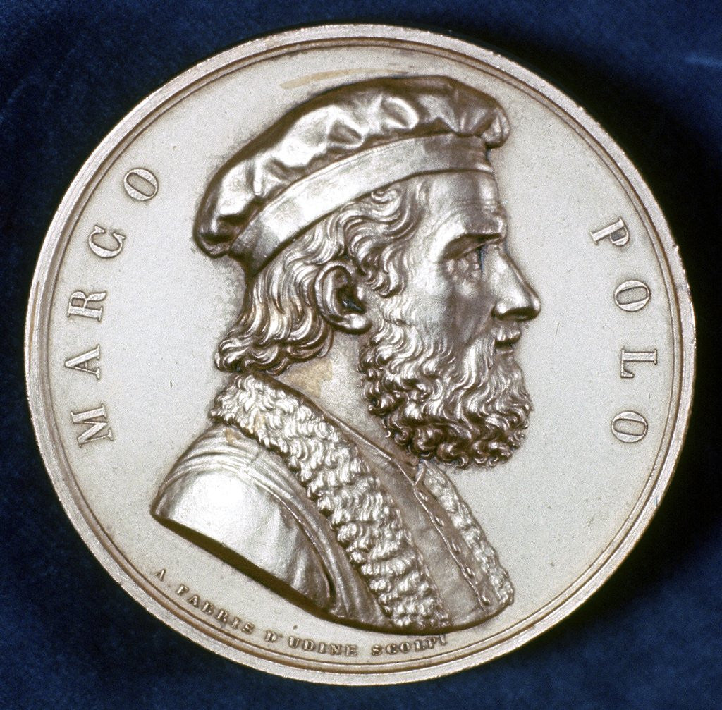 Detail of Medal with Marco Polo by Anonymous