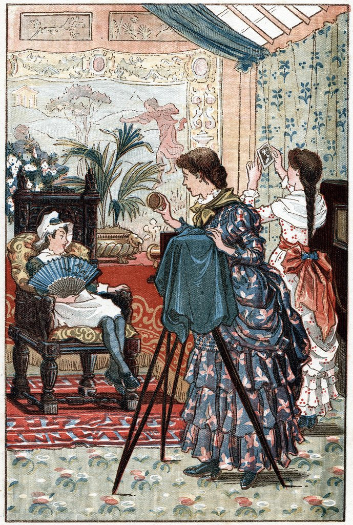 Detail of Woman photographer in her studio by Anonymous