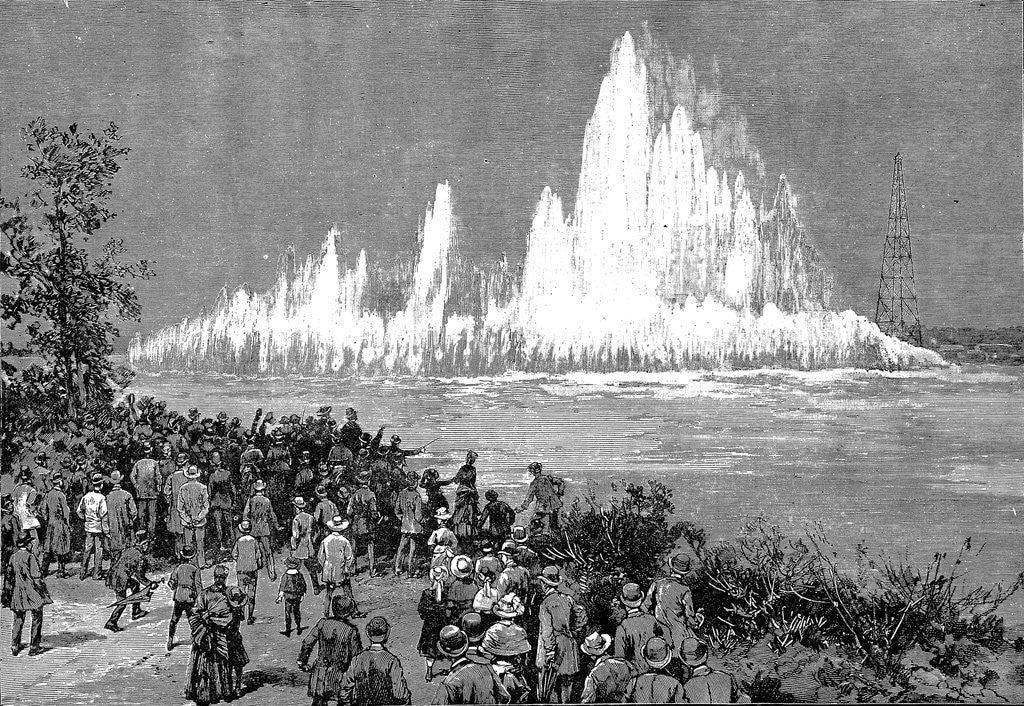Detail of Blowing up Flood Rock by Anonymous