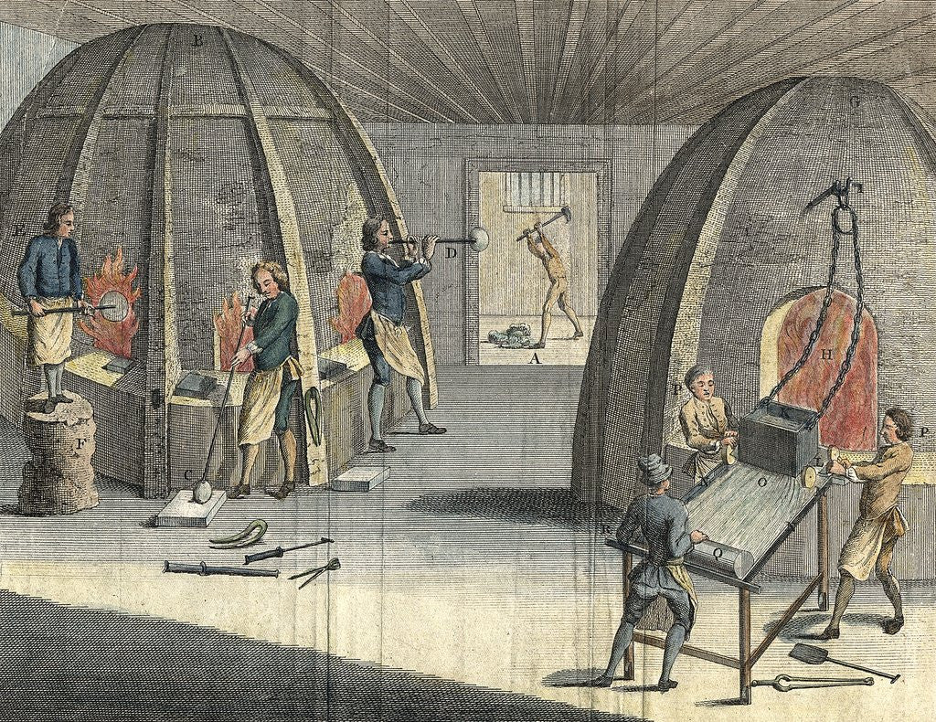 Detail of Glass manufacturing by Anonymous