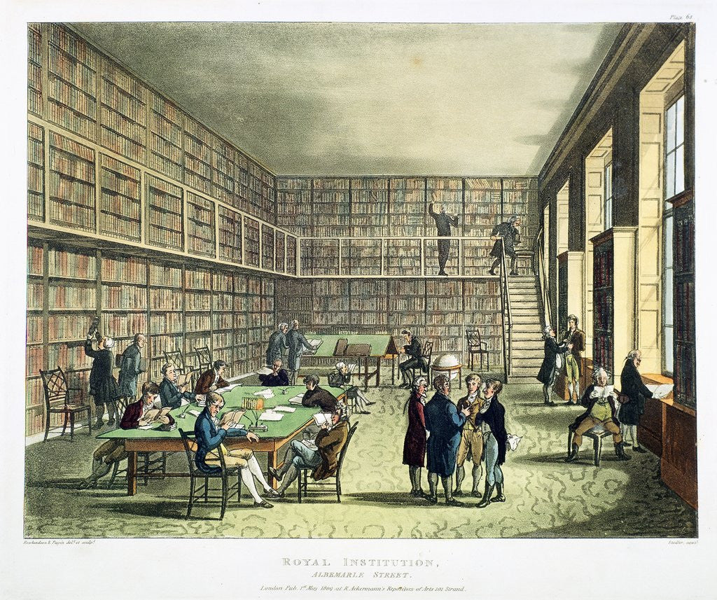 Detail of Library of the Royal Institution by Anonymous
