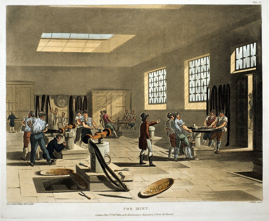 Detail of Interior of Mint in London by Anonymous