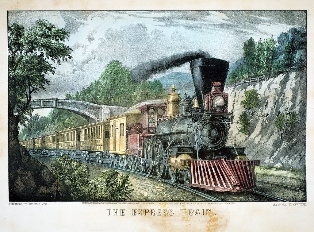 Detail of The Express Train by Currier & Ives