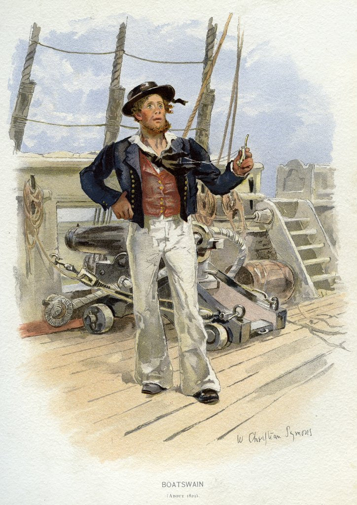 Detail of Royal Navy boatswain by Anonymous