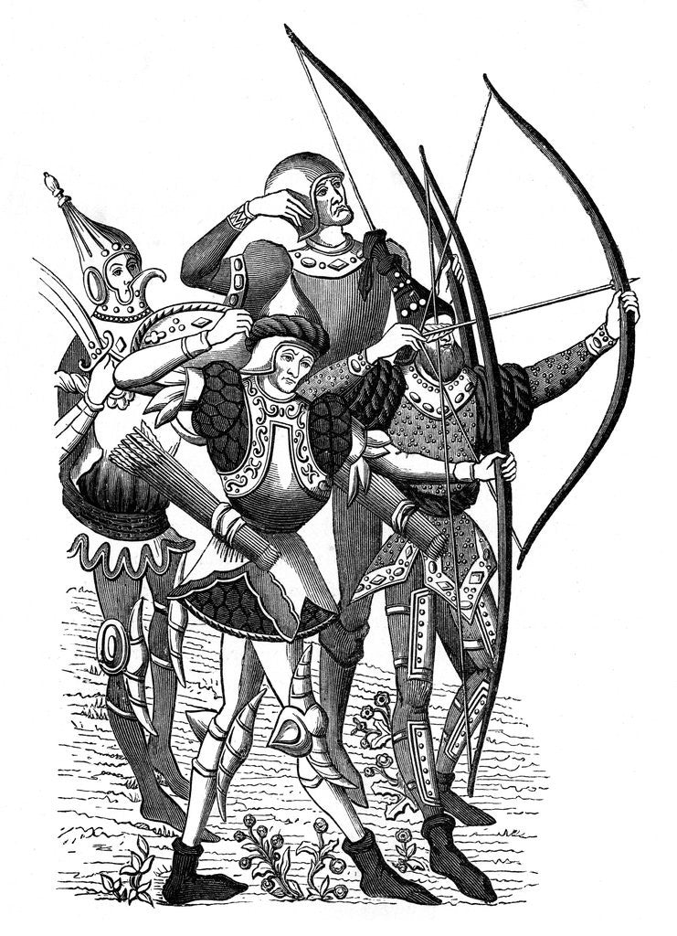 Detail of Frankish archers by Anonymous