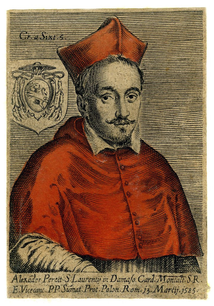 Detail of Cardinal Alexander Perett by Anonymous