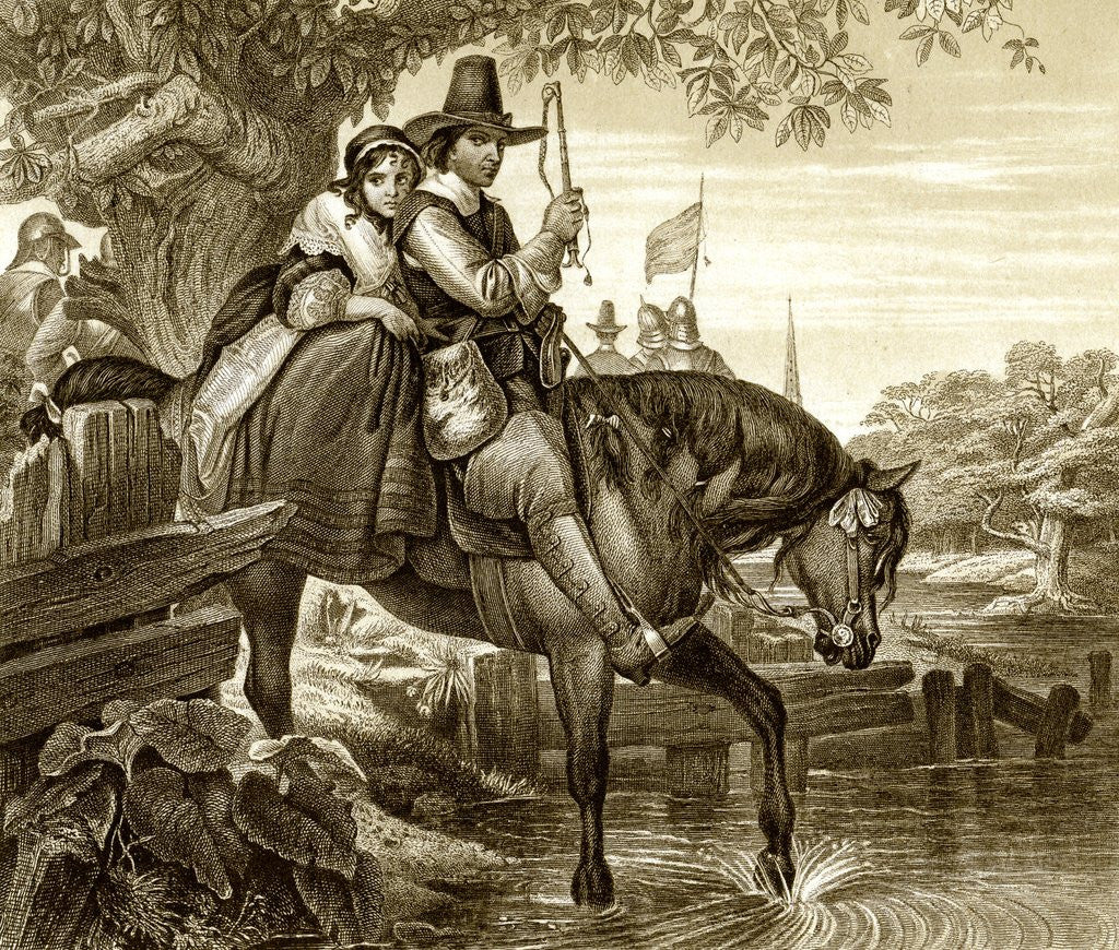 Detail of Charles II in disguise aided in his escape by Jane Lane by Anonymous