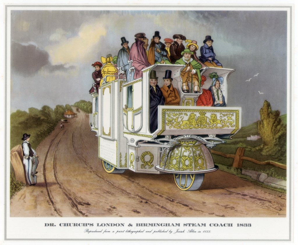 Detail of Dr Church's London and Birmingham Steam Coach by Anonymous