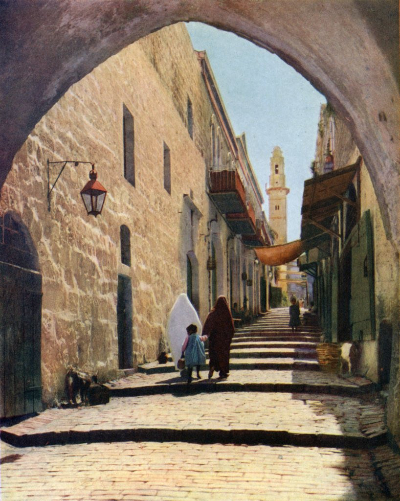 Detail of A street in Jerusalem by Corbis