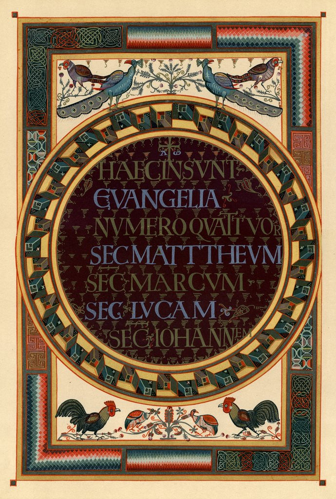 Detail of Names of the four Evangelists by Anonymous