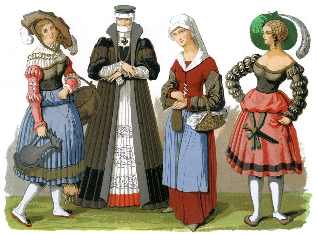 Detail of Swiss costumes by Anonymous