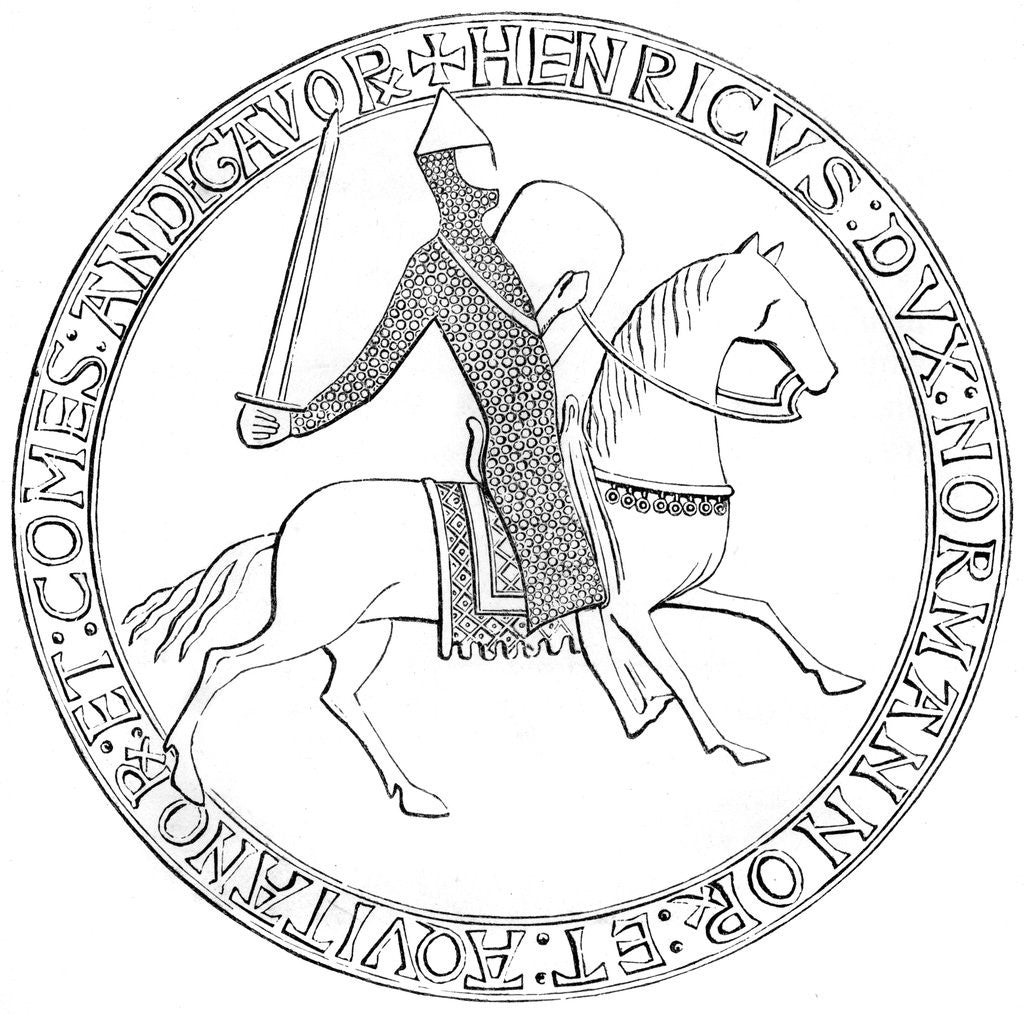 Detail of The seal of King Henry II of England by Anonymous