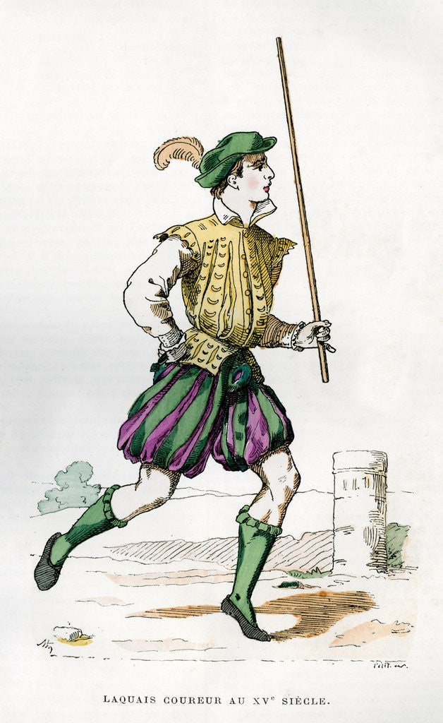 Detail of 15th century messenger by Anonymous