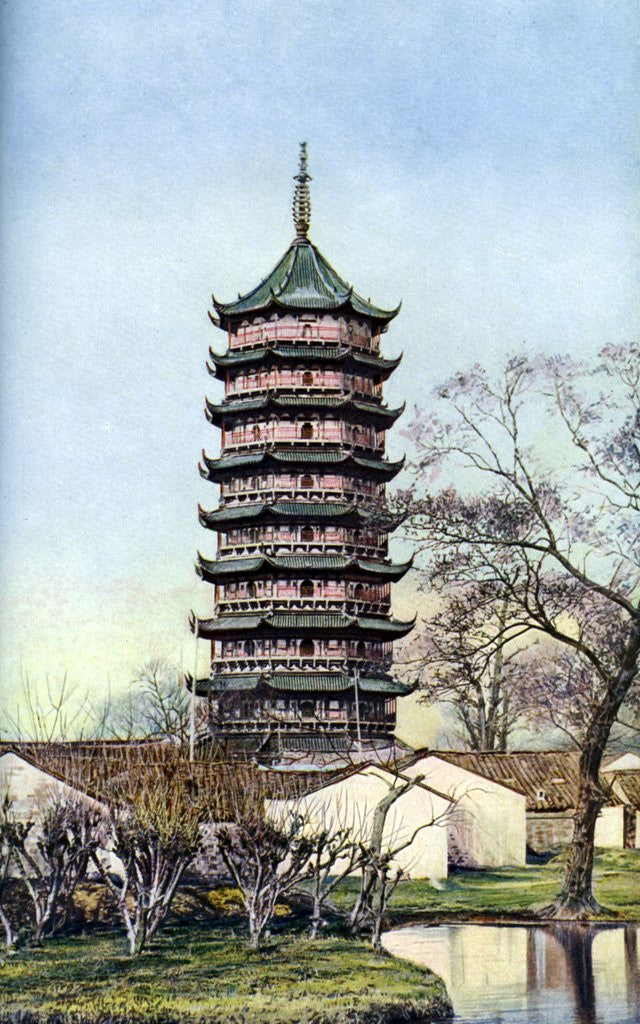 Detail of Beisi Pagoda in Suzhou by Anonymous