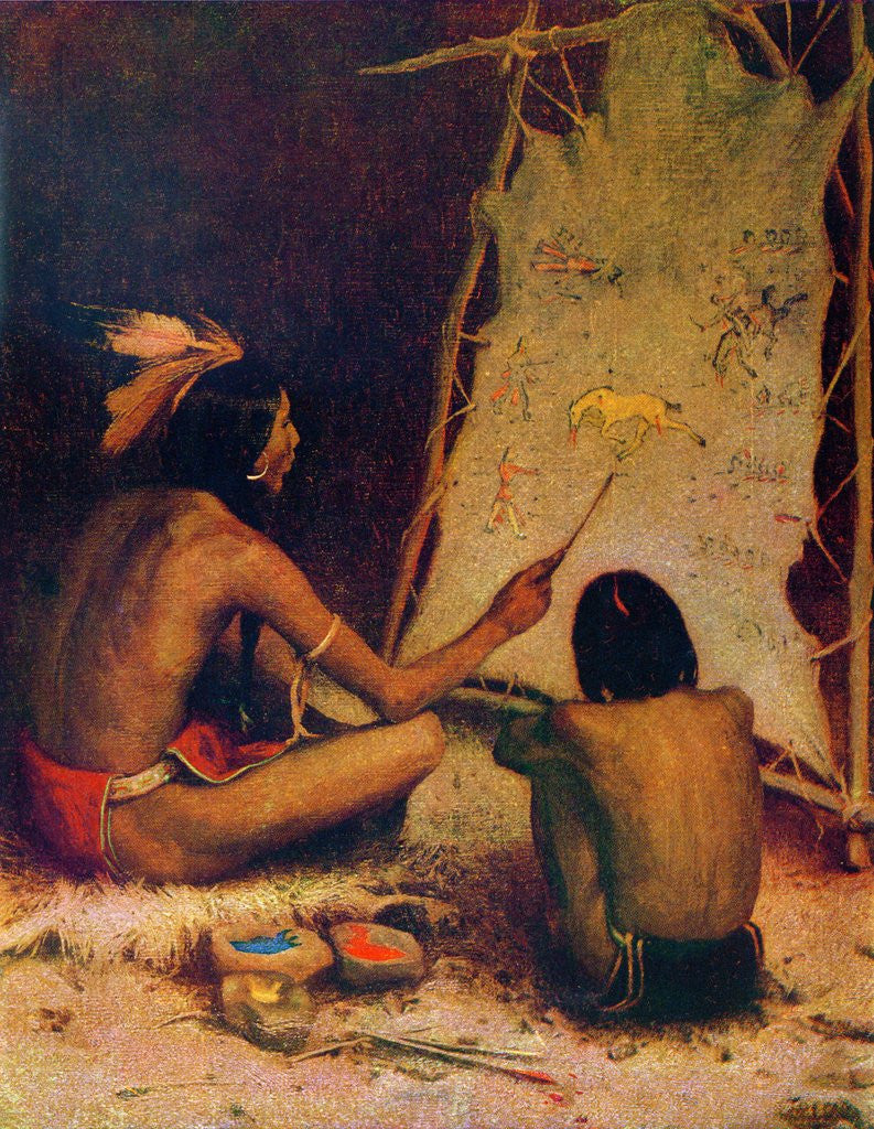Detail of The Historian by E. Irving Couse