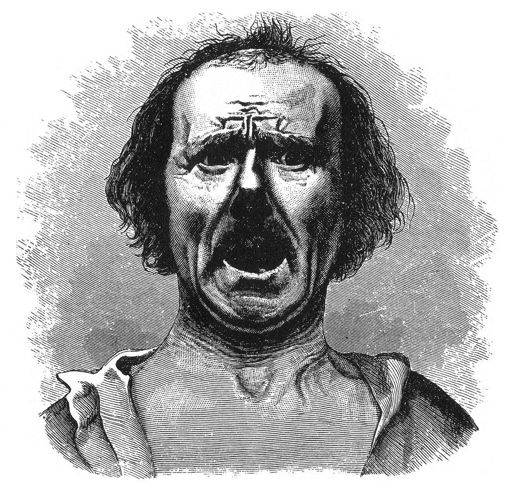 Detail of Horrified facial expression by Anonymous