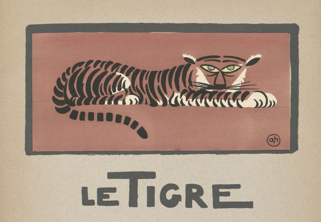 Detail of Resting tiger by Anonymous