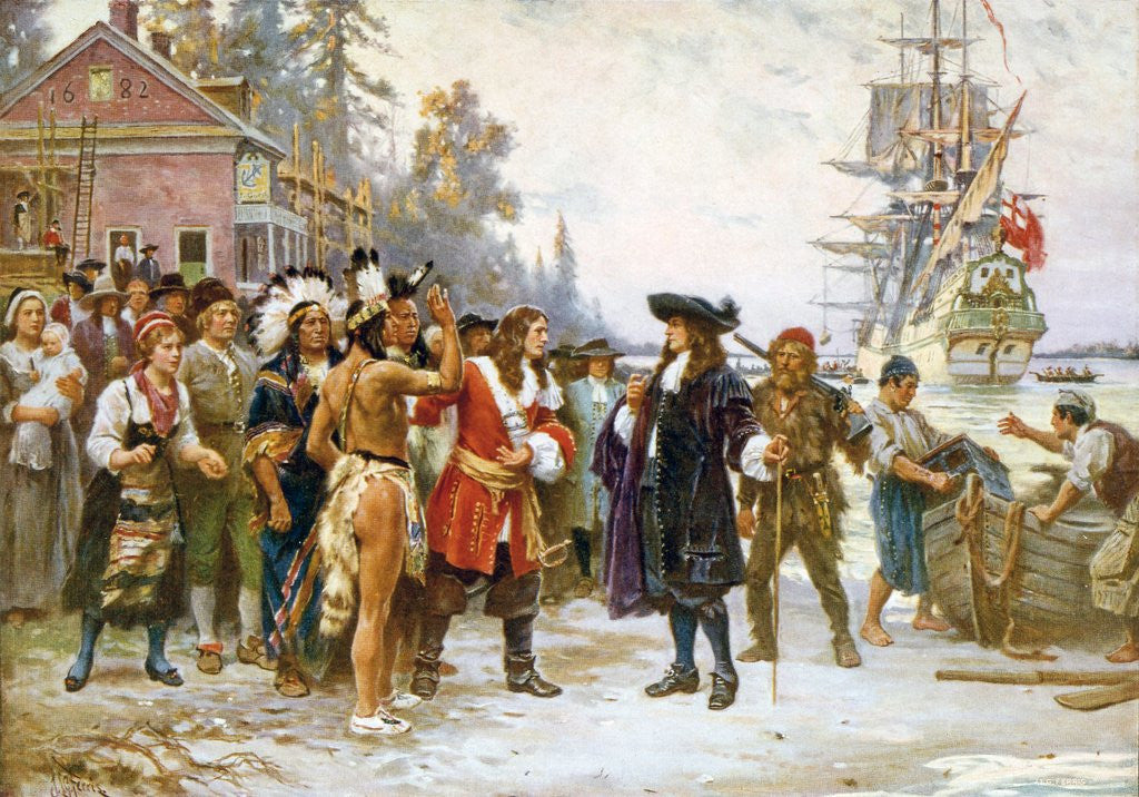 Detail of The Landing of William Penn by Anonymous